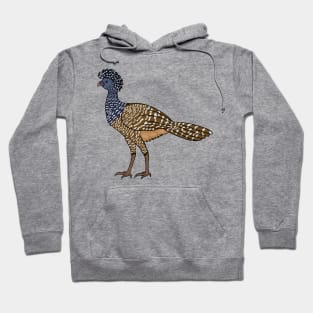 Great curassow bird cartoon illustration Hoodie